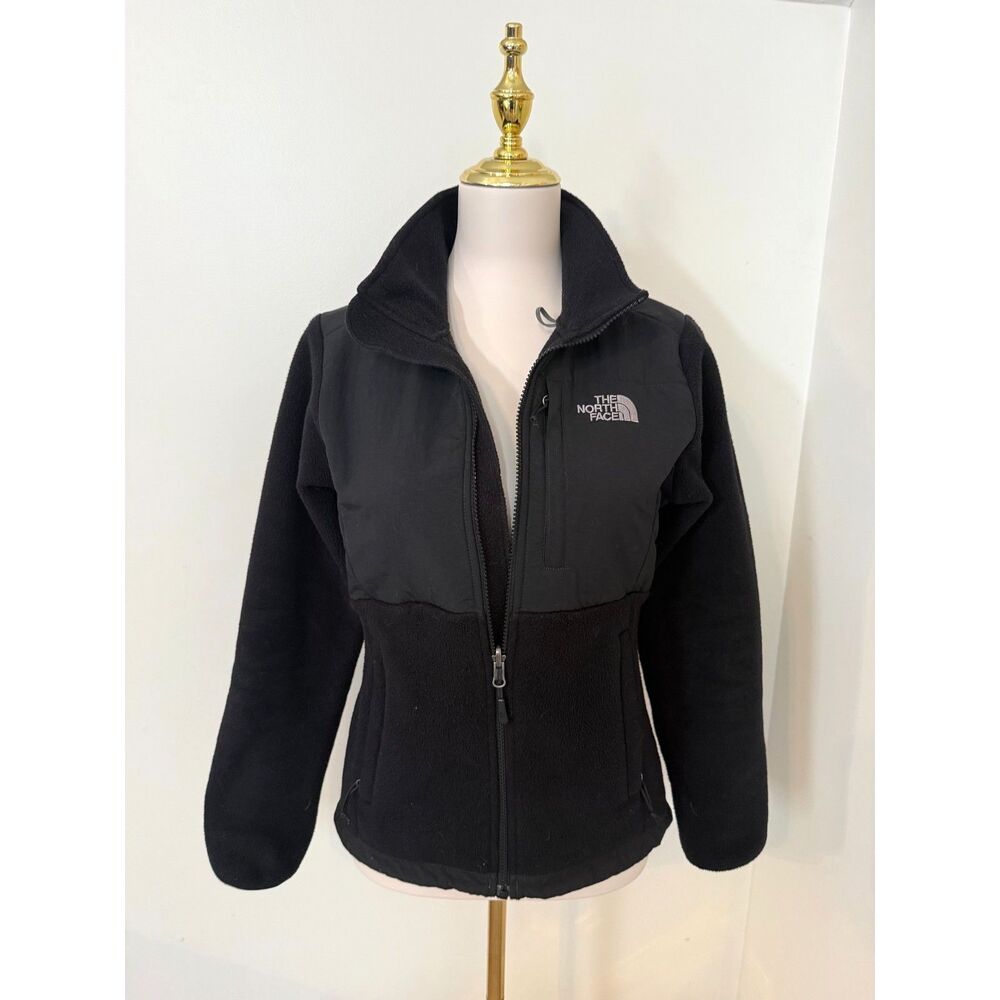 The North Face Denali Fleece Jacket Women’s XS Black Full Zip Nylon Panels